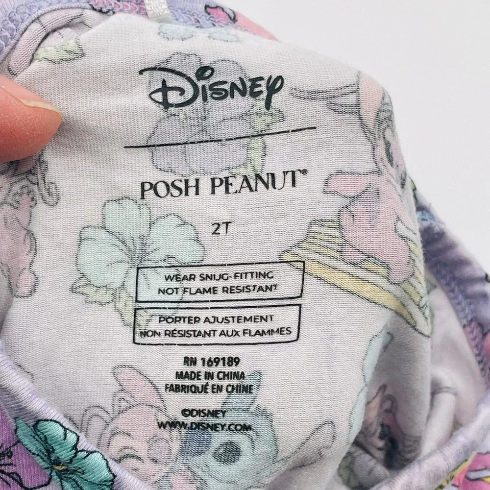 Disney Posh Peanut Stitch and Angel Tropical Pajama Top Only Lavender Toddler 2T